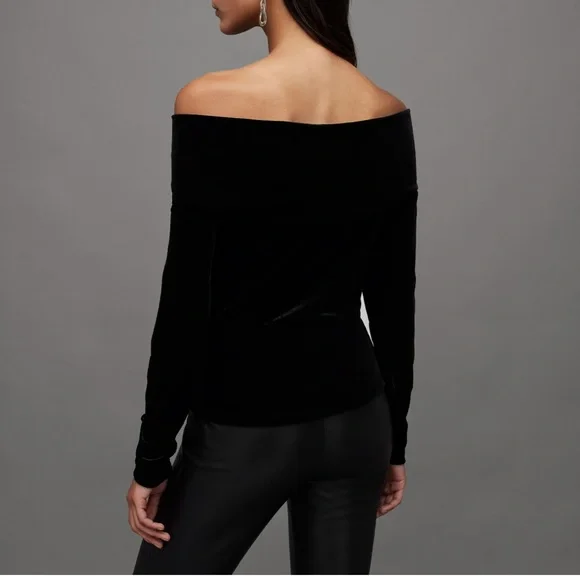 Allsaints velvet delta top ,Size 2 us (6uk) - Picture 4 of 4